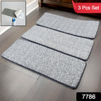 Microfiber Flat Mop Refill Pad For Dry and Wet Cleaning of All Smooth (3 Pc Set)