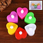 LED Tealights, Smokeless Plastic Decorative Candles, Diwali (Pack Of 6 / Multicolor)