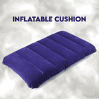  Velvet Air Inflatable Travel Pillow Blue - key feature close-up