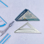 Double-Sided 45° Triangle Ruler – 7-Inch Aluminum Alloy Rafter Square for Home Use