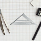 Double-Sided 45° Triangle Ruler – 7-Inch Aluminum Alloy Rafter Square for Home Use