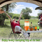 Collapsible Beverage Container with Tap Cold Drink Dispenser 3.5L Multicolor