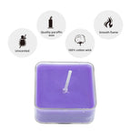 Smokeless Scented Acrylic Lavender Tealight Candles | Scented Acrylic Tealight Candle Set of 1 for Home Decoration and Celebrations | Long Burning Time Candle, Diwali (1 Pc / Mix Color)