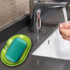 Wall-Mounted Plastic Soap Dish Holder for Bathroom & Kitchen