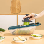 Multifunctional Vegetable Slicer Cutter – Onion & Potato Slicer with 6 Blades & Peeler