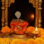 vastu Kalash Pooja Decorative Copper-Style Kalash - (1 set)