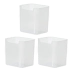 3 Pcs Clear Plastic Organizer Versatile Drawer Tray for Desk Makeup Bathroom Kitchen