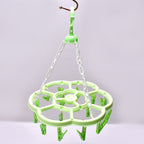 Plastic hanger with 15 clips
