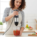 Stainless Steel Handheld Emulsion Blender With Four-blade Blade (300W / 1 Pc)