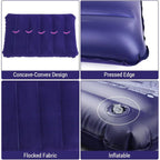  Velvet Air Inflatable Travel Pillow Blue - alternative angle