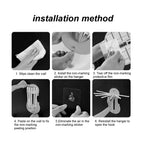 Plastic 7 in 1 Retractable Wall Mounted Pull Out Hanger for Kitchen Bath