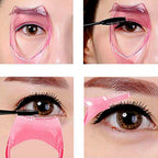 3-in-1 Plastic Eyelash Tool: Mascara Guide, Brush & Curler (1 Pc)