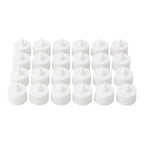 Flameless LED Tealights, Smokeless Plastic Decorative Candles - Led Tea Light Candle For Home Decoration, Diwali (Pack Of 24)