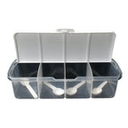 Kitchen Multipurpose Air-tight 4 Sections Storage Containers with 4 spoon (1 Pc )