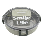Miracle Stainless Steel Round Lunch Box (450 ML + 250 ML Approx)