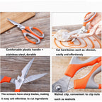 Multi-Function Kitchen Scissors for Veggies, Meat & Seafood with Bottle Opener