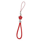 Flower Shape Metal Alloy Pendant with Braided Leather Hand Strap (1 Pc)