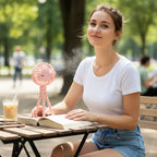 Portable Rechargeable LED Light Fan with Flexible Tripod Stand (1 Pc)