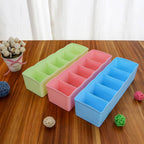 Desktop Storage Organizer Box Set - 5 Grid Compartments (4-Piece)