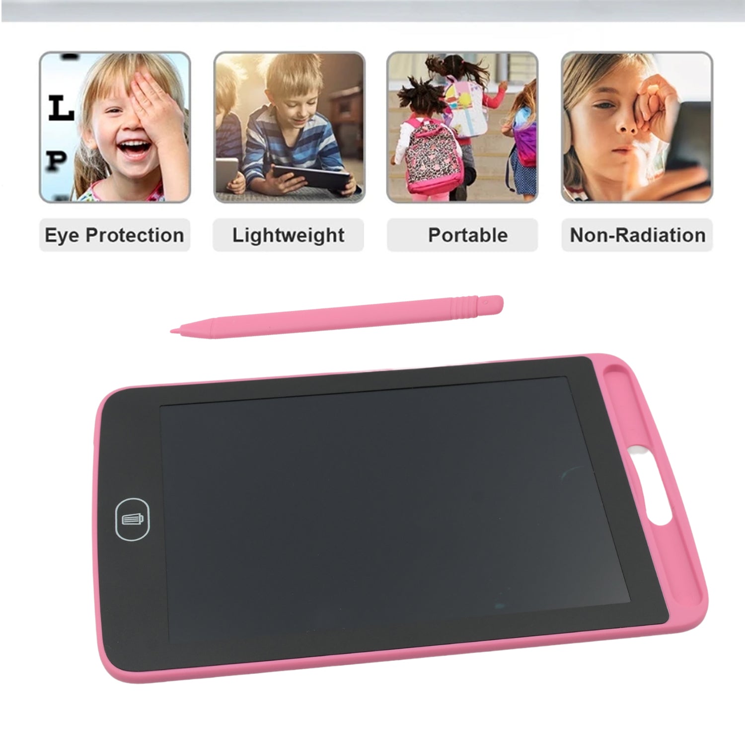 Portable LCD Writing Board Slate  Notes Digital Notepad with Pen (8.5 inch)