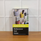 Multipurpose Plastic Wall Mounted Remote & Mobile Holder Stand – (Pack of 4 / Mix Color)