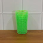 Reusable Plastic Drinking Tumblers - 4-Piece Transparent Water Cup Set