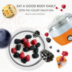 Yogurt maker showing container and control panel.