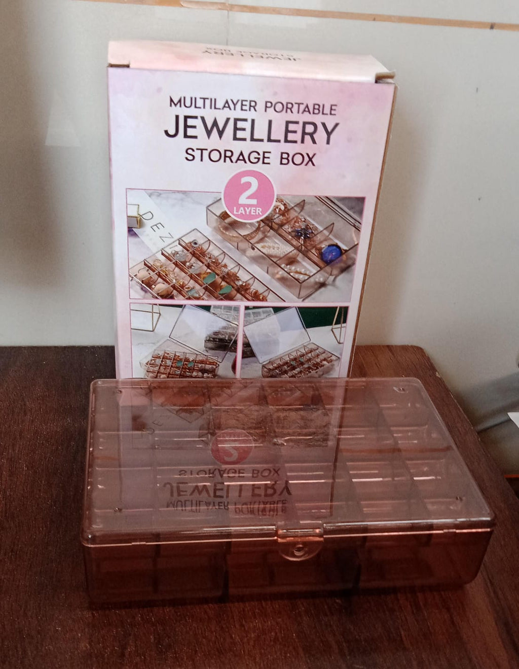 Portable acrylic storage case for jewellery and accessories 30 grids India