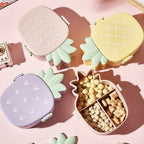 Kids Lunch Box Cute Pineapple Shaped Bento Box with Fork Spoon  Office Lunch Box (1 Pc )