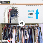  Adjustable Trouser Pants Hanger Organizer - in-use lifestyle shot