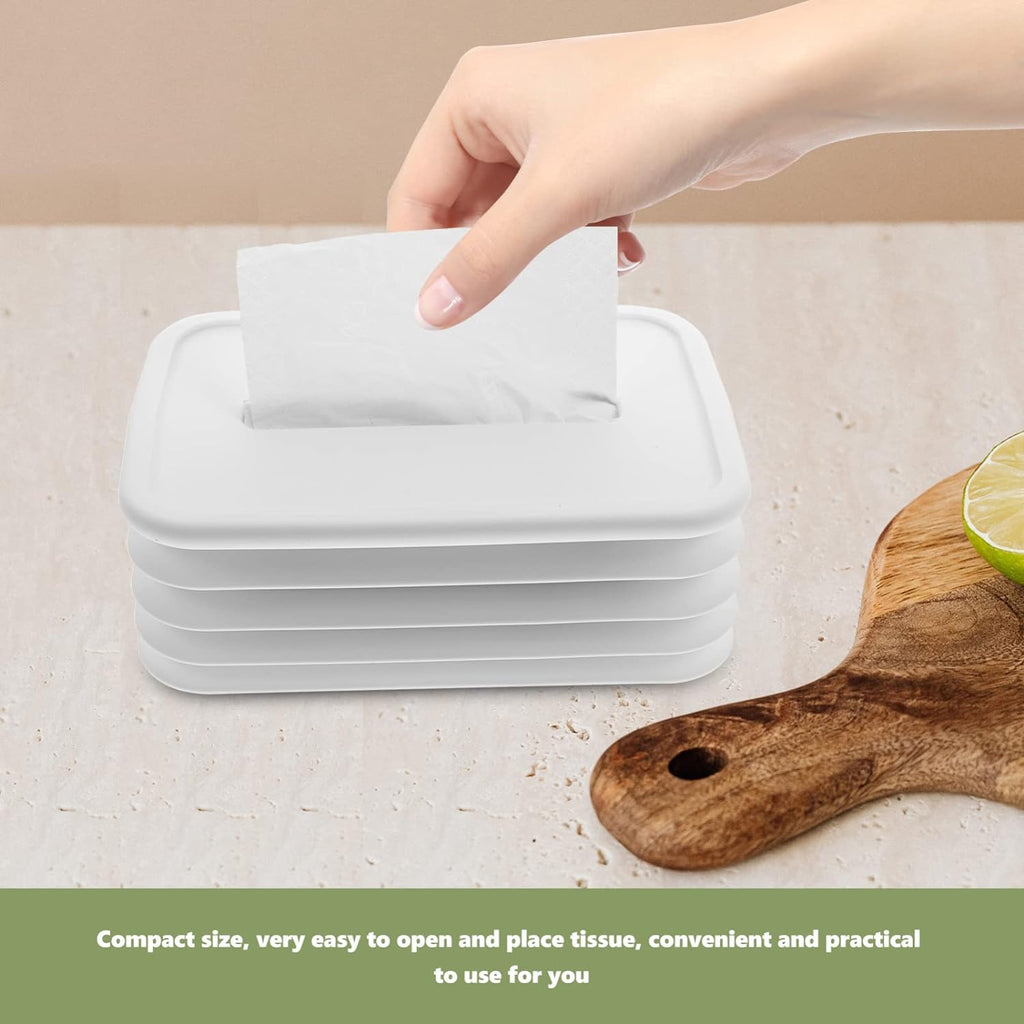 Simple Silicone Tissue Holder Cube / Cylinder Tissue Box for Bathroom, Office