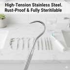 7 IN 1 STAINLESS STEEL TOOTHPICK FLOSSIER SET (1 SET / With Case)