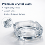 Glass Brunswick Crystal Quality Cigar Cigarette Ashtray