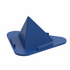 Pyramid Mobile Stand displaying a phone horizontally on a desk