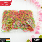 Strong & Reusable Rubber Bands: Multicolor for Office, Home & School, Hair accessories