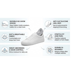 No-Show Liner Socks with Anti-Slip Heel Grip  (1 Pair)