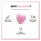 Heart-Shaped Silicone Face Wash Brush – Facial Cleansing Scrubber for Women