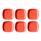 Durable microwave-safe square quarter plates, set of 6.