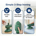  Mini Steamer Iron 2-in-1 Portable Travel Friendly - packaging shot
