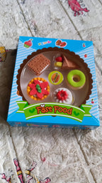 3D Fast Food Erasers Set, Cute Mini Colorful Erasers for Kids Gift & School (5 Pcs)