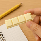 3D Chocolate Shaped Soft Pencil Erasers for Kids School Rewards (1 Pc 4 Grid)