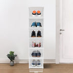 6-Layer Stackable Foldable Storage Organizer Cart Clothes, Kitchen, Closet & Bathroom