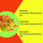 Strong & Reusable Rubber Bands: Multicolor for Office, Home & School, Hair accessories