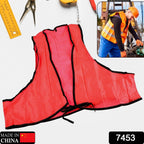 Economy PVC Safety Vest – Soft Vinyl, Tie Closure, High Visibility