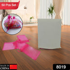 Organza Drawstring Gift Bags – Small Mesh Pouches for Weddings (50 Pcs)