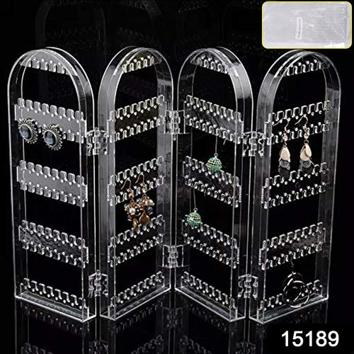 Foldable acrylic earring display stand 4 doors necklace rack India