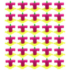 Kids' spinner launcher set, 30 toys in assorted colors