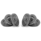 Set of 6 stainless steel scourers for tough cleaning jobs in the kitchen. Durable and rust-resistant.