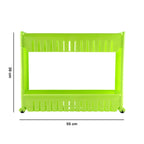 Prexo Plastic 2 Layer Slim Storage Rack with Wheels