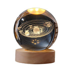 3D Astronomy Night Lamp Crystal Ball lamps With Base (1 Pc)